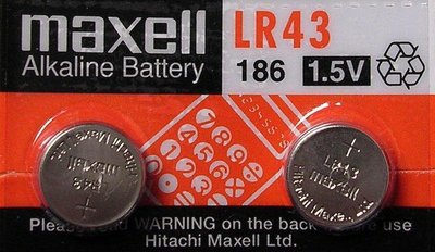 愛批發【新品】Maxell LR43 原裝電池 LR-43 186 1.5V 鈕扣電池 (1入) 計算機 玩具 電池