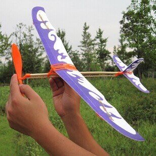 【炙哥】橡皮筋 動力 飛機 航空原理 教學 飛機模型 飛機航模 雙翼飛機 橡皮筋動力 手抛飛機 露營 野外 玩具 戶外