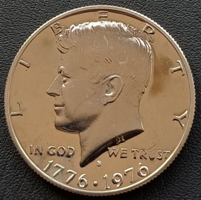 美國   甘迺迪   半元   1976-S    精鑄鏡面    鎳幣   1525  舊金山廠少見   品相好