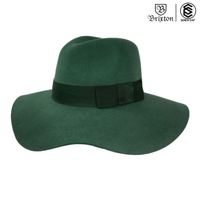 BRIXTON FEDORA PIPER HAT-EMERALD紳士帽 大帽 大邊紳士帽 羊毛紳士帽⫷ScrewCap⫸
