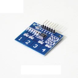 【AI電子】(2-4)Arduino TTP224 4路 數位觸摸感測器 電容式觸控 觸控開關