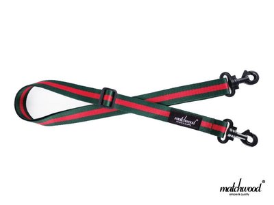 【Matchwood直營】單買 Matchwood 可替換調整肩背帶 綠紅織帶款 適用於各品牌之斜背包款 紅綠經典條紋