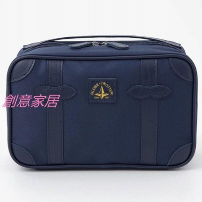 日文MOOK雜誌附錄GLOBE-TROTTER 行李箱收納包-藍