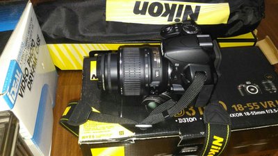 小翰館 專業賣家Nikon D3100數位數位單眼+8G 記憶卡+原廠座充配+原廠電池件相機9.9新