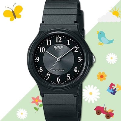 【促銷款】CASIO手錶專賣店 國隆 MQ-24-1B3 黑面同心圓 數字指針學生錶(另MW-59 LQ-139)