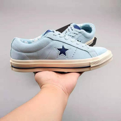 【明朝運動館】Converse One Star 水藍 麂皮 復古 低筒 滑板鞋 160585C 情侶鞋耐吉 愛迪達