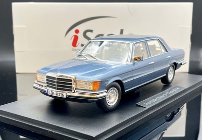 【MASH】現貨特價 i-scale 1/18 Mercedes-Benz 450 SEL W116 blue