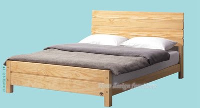 【N D Furniture】台南在地家具-日式松木實木原木色6尺雙人床台/床架WB