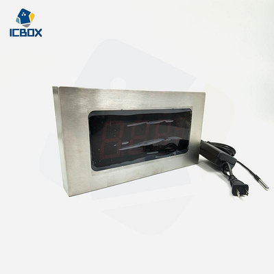 [ICBOX] 大螢幕溫度顯示器 18B20探頭  大型顯示防水數字顯示溫度表  三溫暖蒸氣室湯屋溫度計/A296