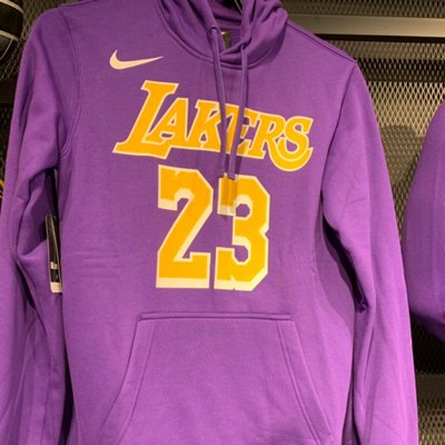 Nike NBA Lakers LeBron James Basketball Sports Fleece Lined Pullover Purple AV0401-504