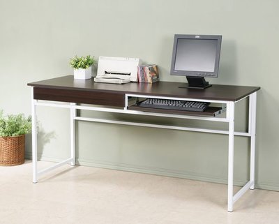 160X60公分單抽單鍵盤架加長實用電腦桌/工作桌/書桌/辦公桌/會議桌(兩色可選)