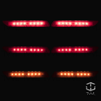 《※台灣之光※》全新HONDA CRV 3.5代10 11 12年3段三段 LED紅色後保桿後保燈組方向燈也LED