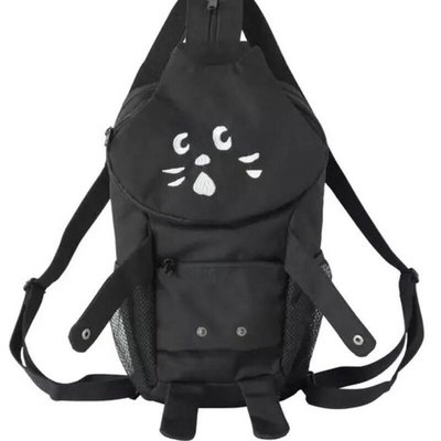 ❤️歐夏蕾媽貓屋❤️ne-net 驚訝黑貓立體造型超可愛雙肩，單肩2用背包、可斜挎背！（售完，預購中）