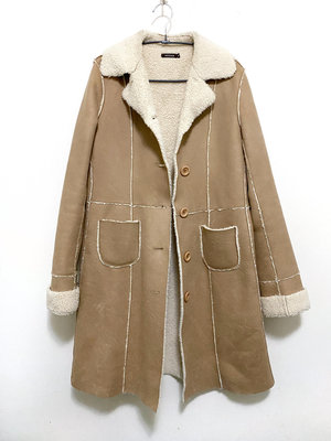 MOMA 專櫃 羔羊毛 長版 大衣 外套
