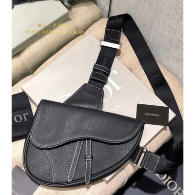 Mia二手 正品 Dior/迪奧 2019新款Homme Saddle Bag 腰包 胸包 99新