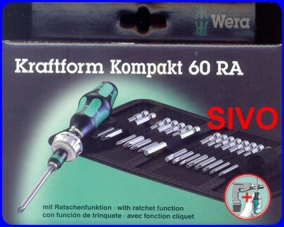 ☆SIVO電子商城☆德國Wera Kraftform Kompakt 60 RA 高扭力棘輪起子套裝組 17件組