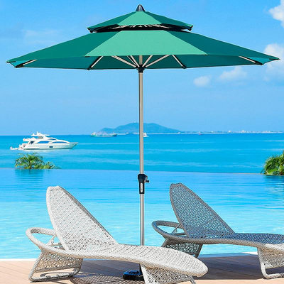 戶外遮陽傘太陽傘陽台傘花園折疊庭院沙灘桌椅帶傘露台商鋪中柱傘