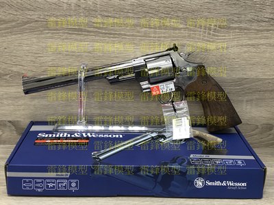 [雷鋒玩具模型]-S&amp;W M29 真槍廠授權刻字 Smith &amp; Wesson CO2 左輪手槍 8吋 銀色