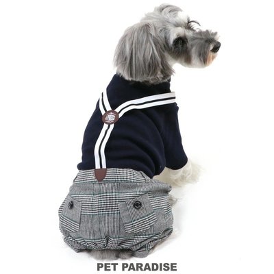 貝果貝果 日本 pet paradise 代理 J.press J.PRESS 吊帶格紋 連身褲 [D14929]