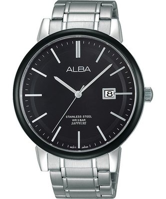 ALBA 日系經典時尚腕錶(AS9905X1)-黑x銀/43mm VJ42-X131D
