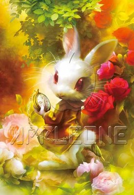 300-298 絕版夜光300片日本進口拼圖 SHU 愛麗絲夢遊仙境 兔子先生 懷錶