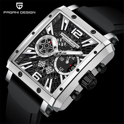 Pagani DESIGN 原裝全新手錶日本 VK64 計時碼表不銹鋼豪華男士手錶防水石英腕錶
