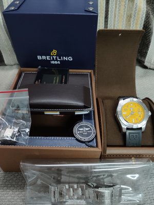 [Breitling] 百年靈 Avenger II Seawolf 黃面海狼 含原廠鋼帶及膠帶