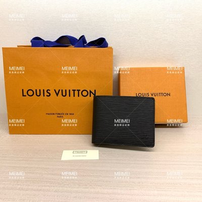 30年老店 預購 LOUIS VUITTON MULTIPLE 水波紋 短夾 M60662 LV 黑色
