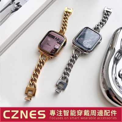 《現貨》 不鏽鋼細鏈表帶 Apple Watch錶帶 不褪色錶帶 S7 S8 S6 SE 45mm 41mm 40mm