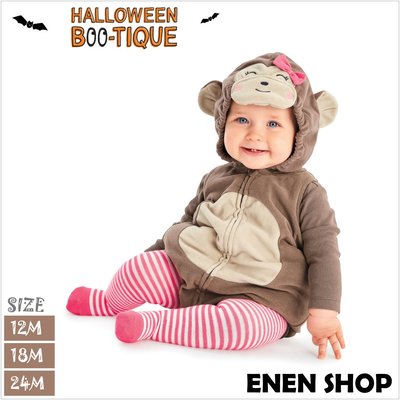 『Enen Shop』@Carters 可愛小猴款萬聖變裝派對造型服三件組 #119G132｜12M