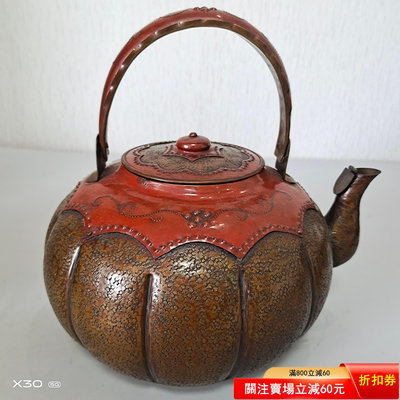 二手 日本回流銅制手工捶打精美銅壺