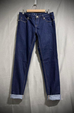 Sport b jeans 金釦標牌低腰小直筒牛仔褲 窄管丹寧褲 w26 agnes b