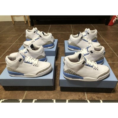 【正品】Air Jordan 3 Retro Valor Blue 北卡藍 CT8532-104慢跑鞋