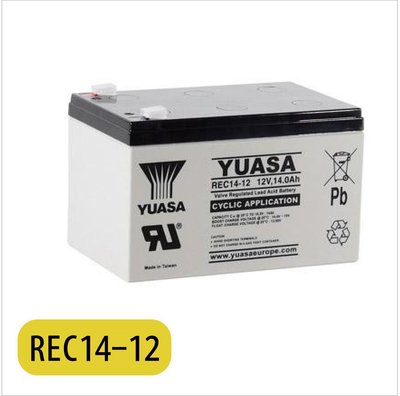[百威電子]全新品附發票 湯淺 YUASA REC14-12 12V 14Ah UPS 電動車 遙控車 鉛酸電池 電瓶