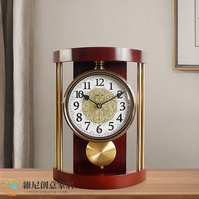 【小琳家居】新款美式古典復古臺鐘靜音桌面創意座鐘客廳臺式家用歐式鐘表擺件