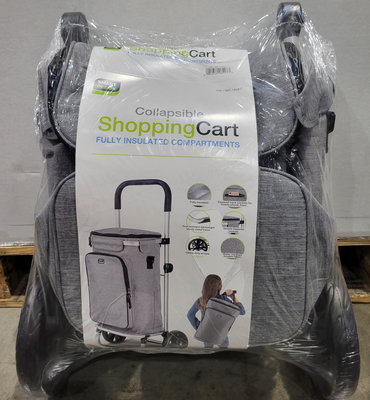【小如的店】COSTCO好市多代購~Smart Design 折疊購物車-含可拆卸保冷購物袋(1入) 142427