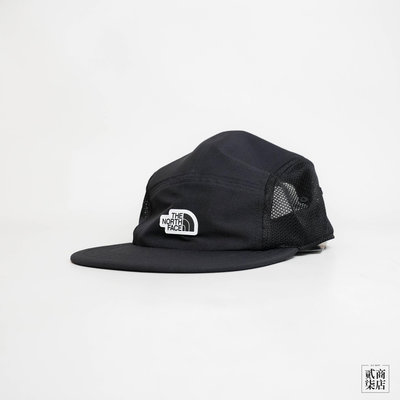 貳柒商店) THE NORTH FACE CAMP HAT 黑色 五分帽 五分割 帽子 復古 貼片式 NF0A5FXJJK3
