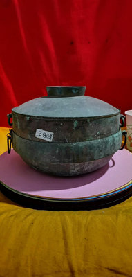【二手】銅蒸鍋，清代銅蒸鍋，品相尺寸如圖，其它用途不明，重1.88斤36506【銅都古董】古玩 收藏 古董