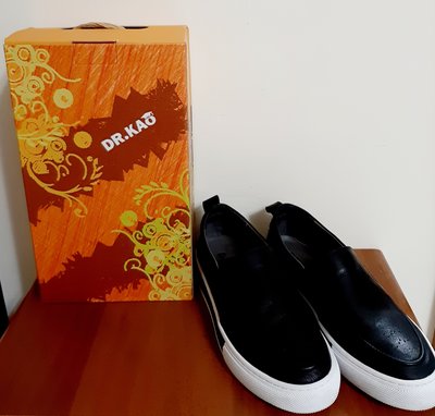 絕版款式 DK 韓國製 黑色真皮休閒鞋 DR.KAO品牌 好穿又好看的真皮休閒鞋 37號