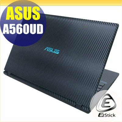 【Ezstick】ASUS A560 A560UD Carbon黑色立體紋機身貼 (含上蓋貼、鍵盤週圍貼) DIY包膜