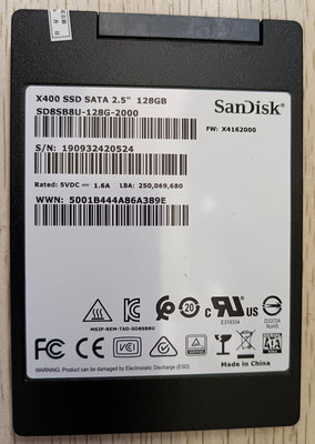 Sandisk/閃迪 X400 128G SATA 固態硬碟
