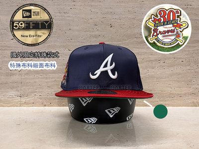 New Era MLB Atlanta Braves 30th Season 59Fifty 緞面布料亞特蘭大勇士全封帽