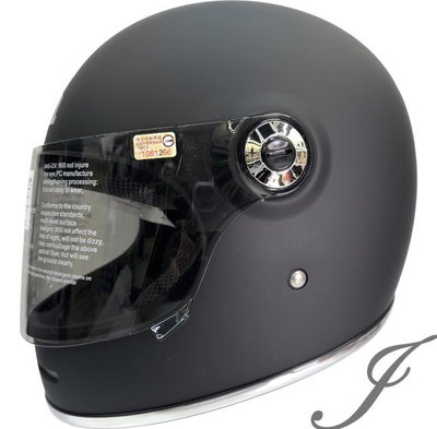 《JAP》KK K-896  平黑 復古全罩式 樂高帽 安全帽 輕量化