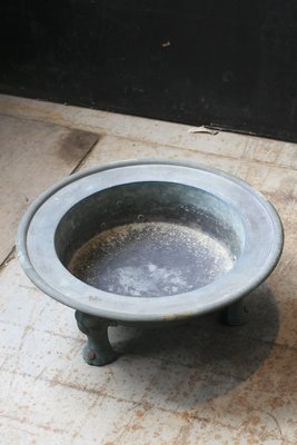 [ 裏山 古物 ] 日本 古道具 金屬獸腳火盆 火鉢
