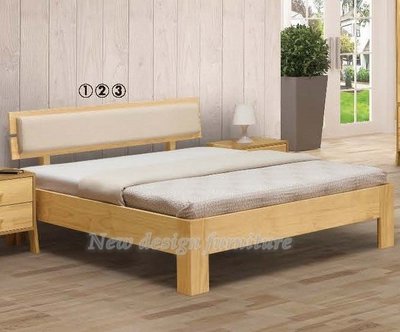 【N D Furniture】台南在地家具-北歐風格松木半實木原木5尺雙人床台/床架BS