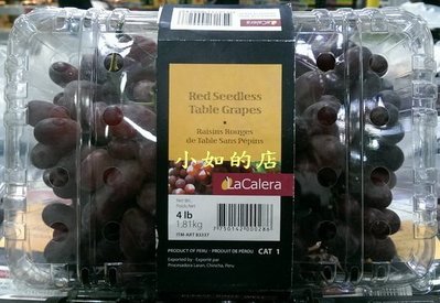 【小如的店】COSTCO好市多代購~進口祕魯無籽紅葡萄(每盒1.8kg)季節限定商品