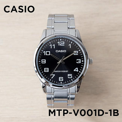 【金台鐘錶】CASIO 卡西歐 MTP-V001D-1B 數字指針錶款 38mm 生活防水 黑面 (男錶)