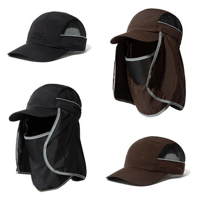 全新REMIX TAIPEI全罩式可收納尼龍透氣遮陽帽 [黑/棕]！台灣製～現貨台北可面交