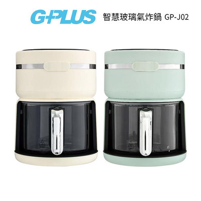 【GPLUS】 樂透鍋 智慧玻璃氣炸鍋 GP-J02 米黃 / 粉綠