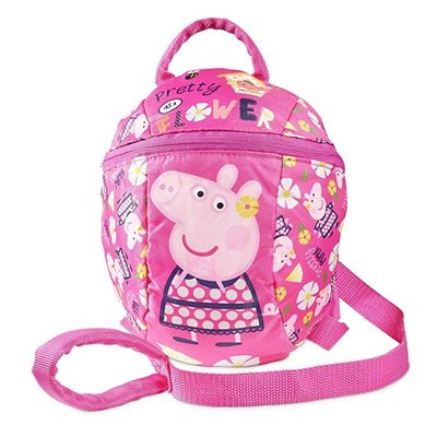 預購 來自英國粉紅豬小妹 PEPPA PIG 卡通粉紅佩佩豬 可愛童款防走失背包 牽繩背包 生日禮